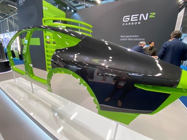 carbon fiber composite vehicle exterior from Gen 2 Carbon at JEC World 