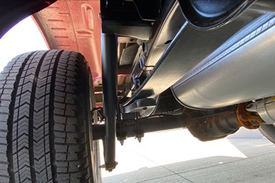 Rassini hybrid leaf spring installed on Ford F-150 truck