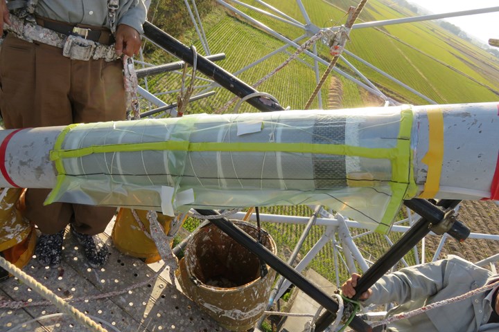 Toray and partners' in-situ VARTM technique which repairs steel pipe corrosion.