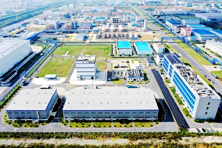 Aerial view of the BYK site in Shanghai, China.