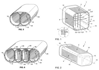 drawings from patents for conformable pressure vessels