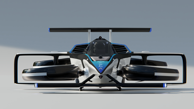 Alauda Aeronautics debuts crewed flying race car