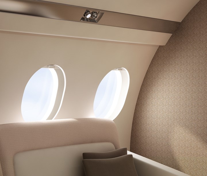 flax fiber aircraft interior concept