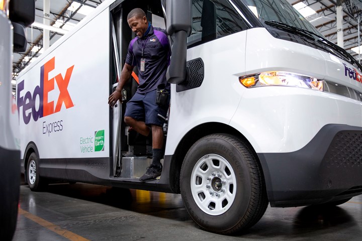 FedEx EV delivery van