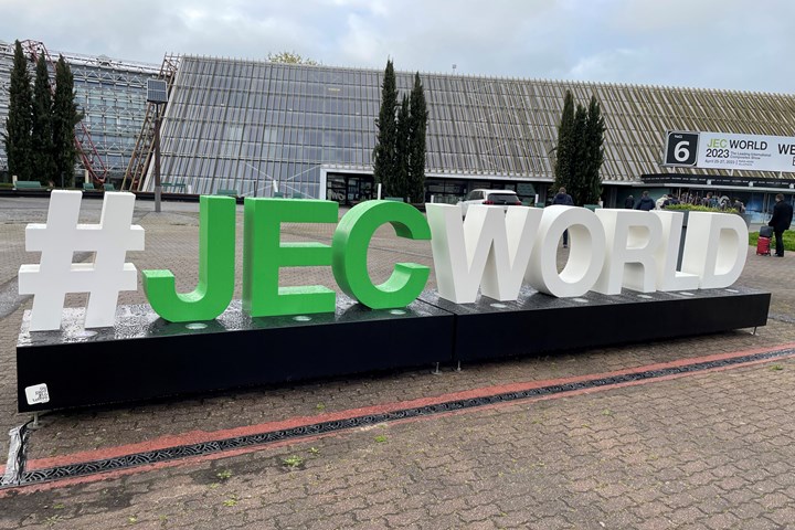 JEC World stand outside at the trade show.