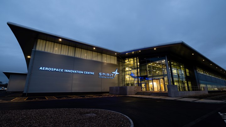 Exterior view of the Spirit AeroSystems Aerospace Innovation Centre.
