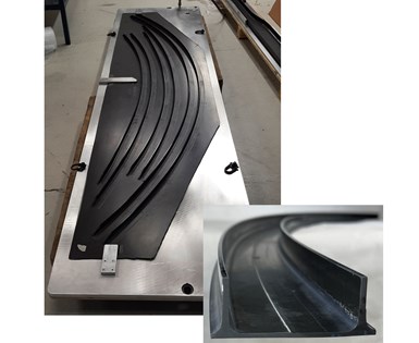 curved frames for MFFD lower shell made using GKN Fokker butt-joint technology