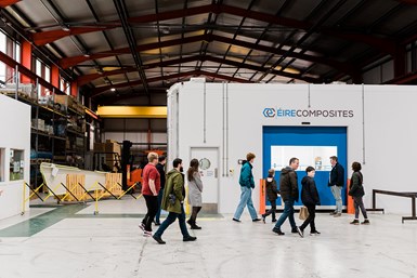 An interior shot of EireComposites’ facility