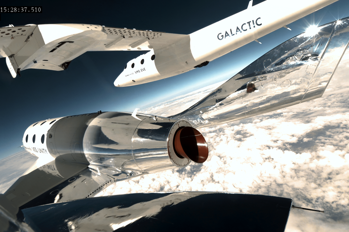 Galactic 01 flight in space.