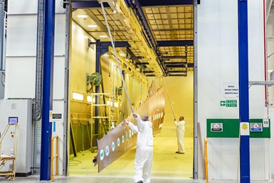 painting composite wings at spirit aerosystems belfast