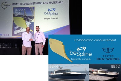 BeSpline wins IBEX Innovation Award, announces partnership with Boston Boatworks for Shaped Foam Kits