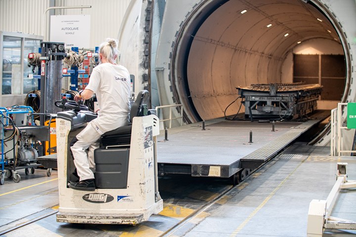 Daher autoclave curing ATR 72 wing skins