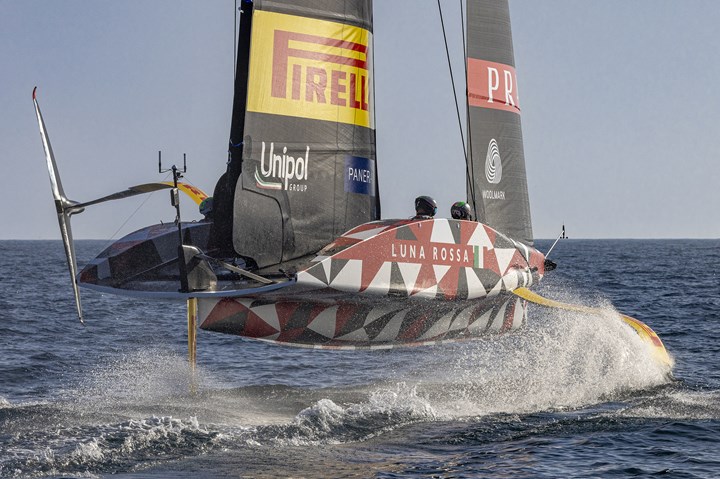 Luna Rossa Prada Pirelli racing yacht. 