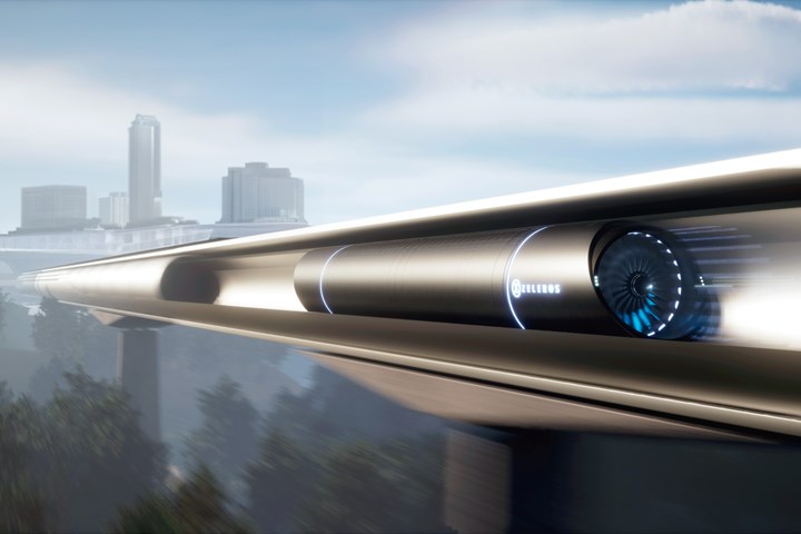 Zeleros hyperloop pod rendering.