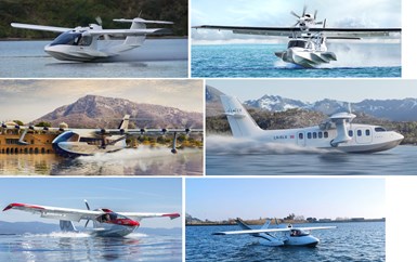 amphibious eVTOL aircraft that takeoff and land in water