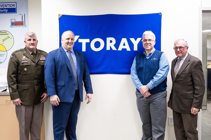 From left to right: Major General Tom O’Connor, Dennis Frett, Andrew Matthews and General (Retired) Paul Kern.