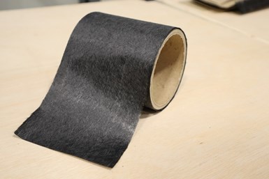 carbon fiber epoxy prepreg tapes made from realigned discontinuous recycled carbon fibers