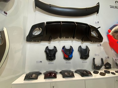 Cobra JEC World 2024 automotive panels on display