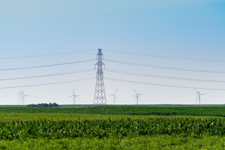 Power transmission lines.