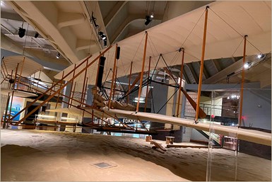 Seeing things like this model of a Wright brothers plane (at the Henry Ford Museum in Detroit, Michigan) and traditional hand-weaving makes me appreciate even more today’s advanced materials technology!