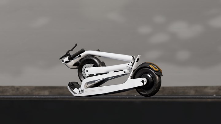 Folded electric scooter