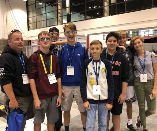 Students from Pen High School in Mishawaka, Indiana at IMTS 2018.