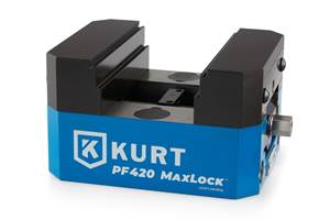 Prensas de tornillo de banco MaxLock de cinco ejes Precision Force, de Kurt.