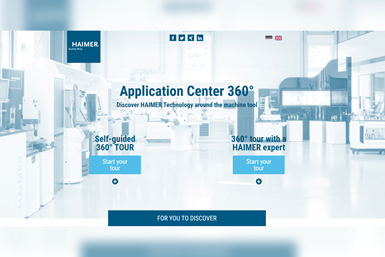 Los visitantes al Centro de Aplicaciones virtual de Haimer encontrarán información en más de 40 máquinas y exhibidores de herramientas.