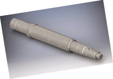 El proceso de producción de las flechas de Alstom se realiza con una barra de acero 4140 tratado, con un diámetro exterior de 4 pulgadas y longitud de 29⅜, donde se realizan operaciones en un torno Haas ST40 y un centro de mecanizado Haas VM6.