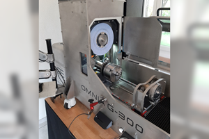 Interior de la nueva rectificadora cilíndrica de la start-up suiza G-Elements. La máquina rectifica con tolerancias a nanoescala, es móvil y no requiere más energía que una máquina de café típica.