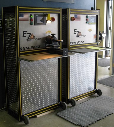 Conicity suministra máquinas de preparación de bordes programables como éstas a instalaciones de producción de gran volumen que realizan la preparación de bordes en sitio. 