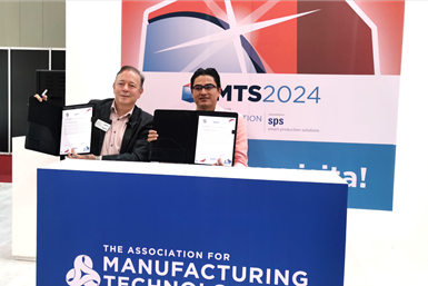 Carlos Mortera, director de la Asociación de Tecnología para la Manufactura (AMT) para México y Latinoamérica y Juan Benavente, presidente de la Asociación Mexicana de Manufactura de Moldes, Troqueles y Herramentales (AMMMT).