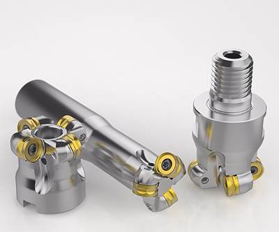 Milling Cutters Feature New Body Designs for Double-Sided Round Inserts