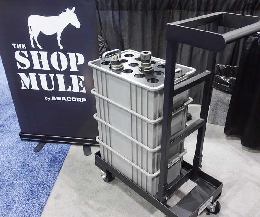 Abacorp Shop Mule shop cart with stackable tote bins