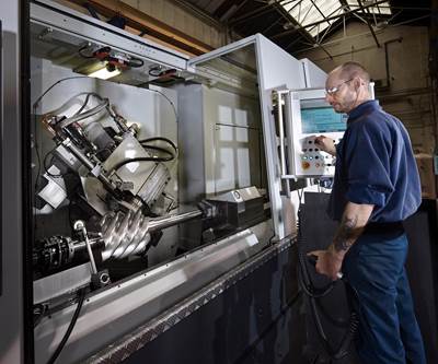 Grinder Reduces Setup Time for Helical Screw Workpieces