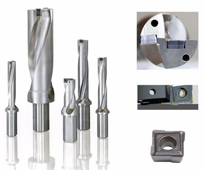 Indexable Insert Drill Suited for High-Feed Metal Removal