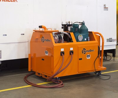 Portable Coolant Recycling System Runs During Machining