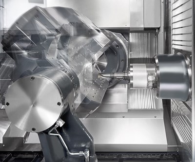 Five-Axis Machining Center Speeds Tool Changes, Shortens Idle Times