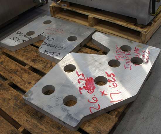 Examples of parts cut on IMC's waterjet. 