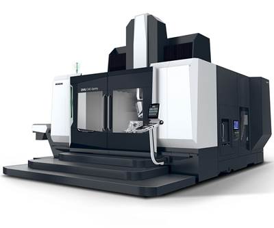 Space-Saving Five-Axis Machine Cuts Large Parts