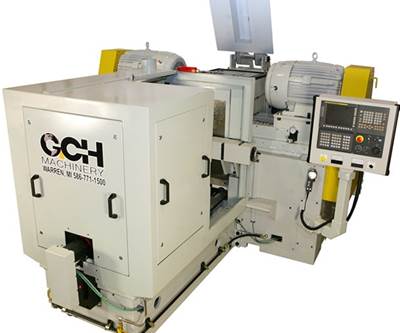 Double-Disc Grinder Features In-Feed Slide, Linear Rails 