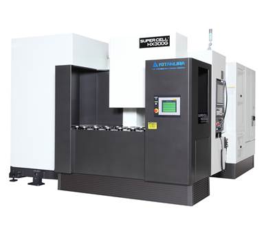 Five-Axis Horizontal Machining Cell Carries 174 Tools