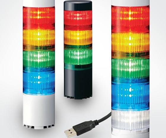 Patlite will display its LR6-USB signal tower series at IMTS 2018.