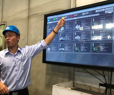 Interactive Wall Illustrates YCM’s Approach to Industry 4.0