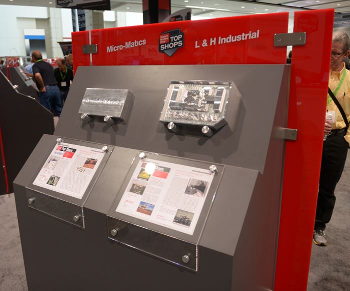 display of machined logos