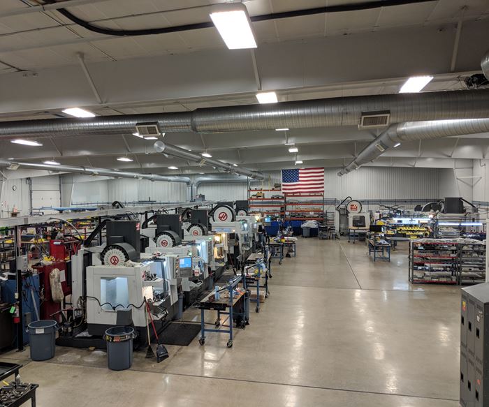 Flying S machine shop with several of its Haas machines