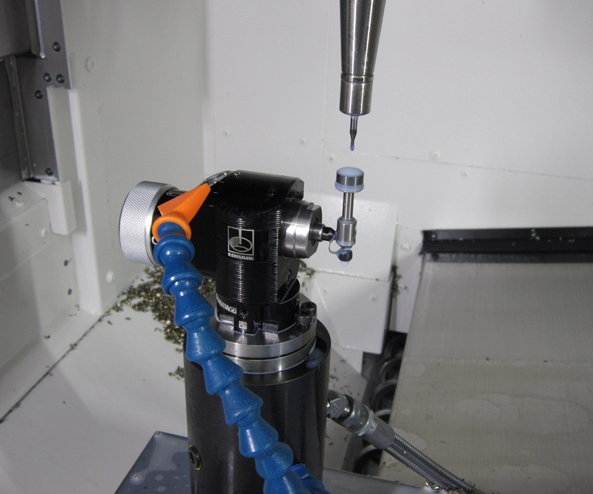 Renishaw tool breakage detection probe inside a machine