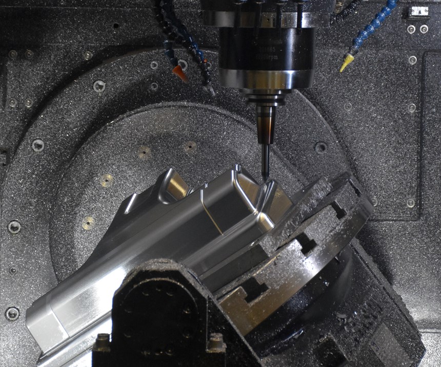 five axis machining of die with circle segment tool