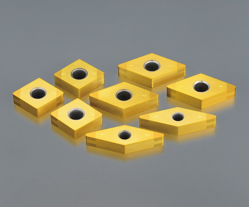 Round shapes aren’t always possible for finishing operations. However, taking extra care can be rewarded with extra speed compared to other cutting tool materials. This selection of ceramic inserts includes 55-degree and 90-degree geometries for finer cutting. 