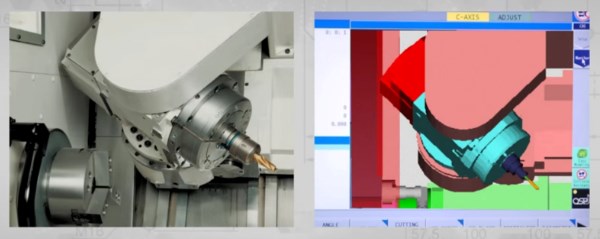 Collision avoidance simulation for 5-axis machining